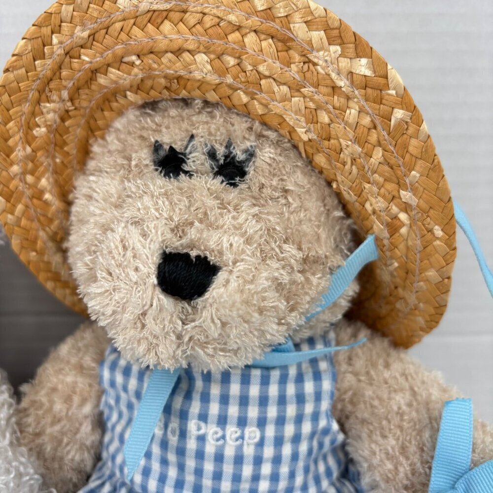 Starbucks Bearista Bears 3 Plush Lil Bo Peep Straw Hat Sheep Costume Mini Lamb - Picture 5 of 12